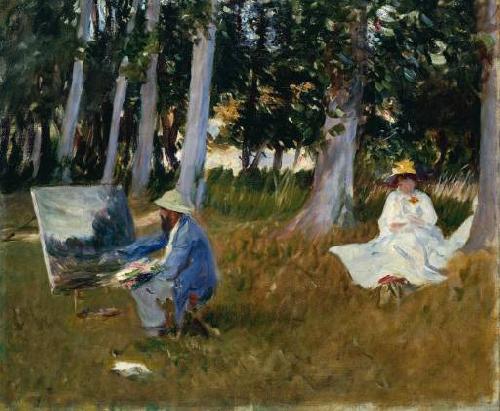 John Singer Sargent Claude Monet Painting by the Edge of a Wood oil painting picture